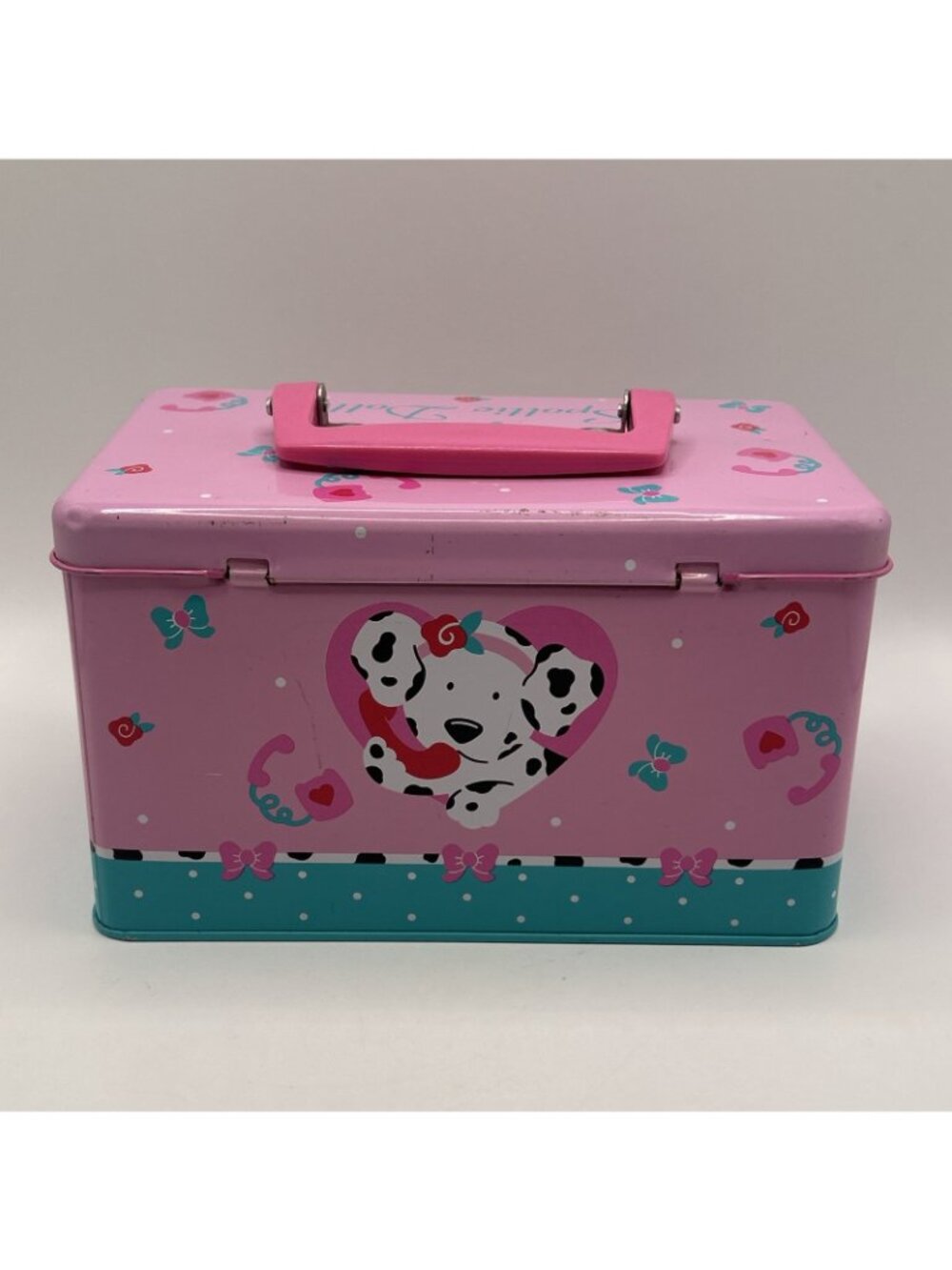 Sanrio 1993 Spottie Dottie Metal Tin Trinket Box Dog Pink Container Rare Vintage - Picture 13 of 16